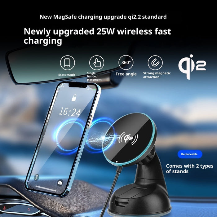 25 W magnetisk trådlös billaddare med snabbladdning